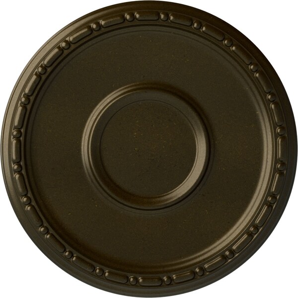 Ekena Millwork Medea Ceiling Medallion (Fits Canopies up to 5 1/2"), Hand-Painted Green Gold, 16 1/2"OD x 1 1/2"P CM16MDGGS - main